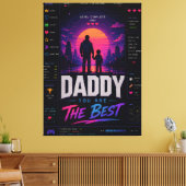 Retro Gamer Vader Pixel Art Canvas Kunst (Insitu (Woonkamer))