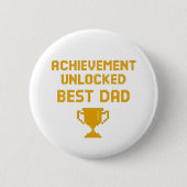 Retro Gamer Vaderdag Design Ronde Button 5,7 Cm (Voorkant)