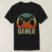  Retro Gamer Video Game Player boorden Tiener M T-shirt (Design voorkant)