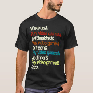  Retro Gamer Video Game Player boys Tiener T-shirt