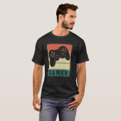 Retro Gamer Video Game Player T-shirt (Voorkant volledig)