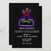 Retro Gamer Videogame Joystick Controller Party Kaart (Voorkant / Achterkant)