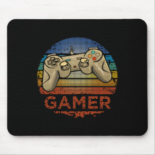 Retro Gamer Videospel Speler Jongens Meisjes Tiene Muismat
