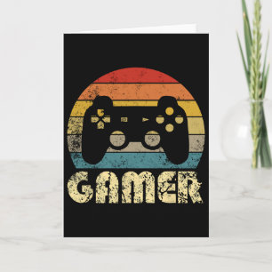 Retro Gamer Videospel Spelers Jongens Tieners Mann Kaart