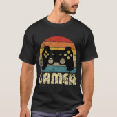 Retro Gamer Vintage Game Controller Design T-shirt (Voorkant)