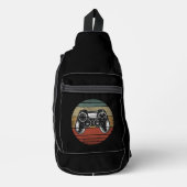 Retro Gamer Zwart En Wit Sling Bag (Voorkant)