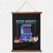 Retro Gamer's Fuel & Fun | 8-Bit Pixel Art Arcade Hangend Wandkleed (Voorkant)