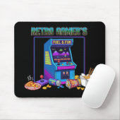 Retro Gamer's Fuel & Fun | 8-Bit Pixel Art Arcade Muismat (Met muis)