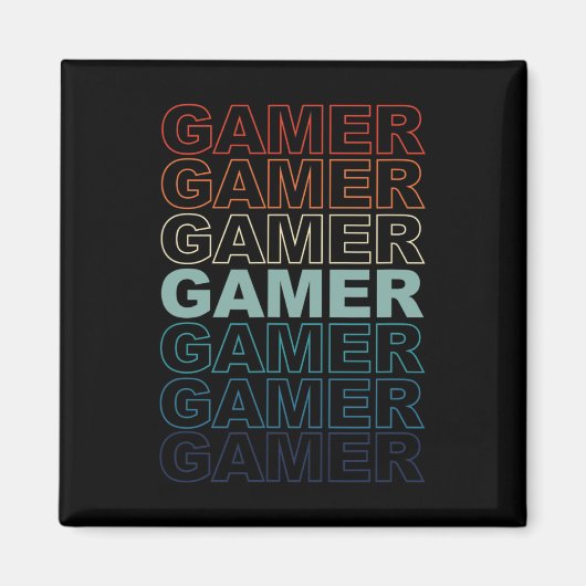 Retro Gamers Videogames Gaming Videogame Magneet (Voorkant)