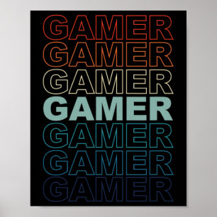 Retro Gamers Videogames Gaming Videogame Poster