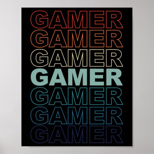  Retro Gamers Videogames Gaming Videogame Poster (Voorkant)