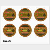 Retro Games Goud Ronde Sticker (Vel)