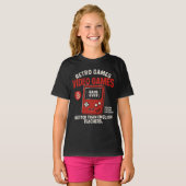 Retro games videogames leren engels sinds T-shirt (Voorkant volledig)