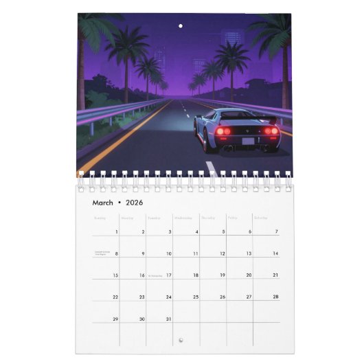 Retro Gaming 2026 Calendar Kalender (Mar 2026)