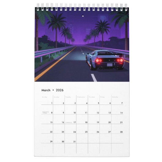 Retro Gaming 2026 Calendar Kalender (Mar 2026)