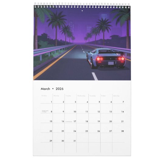 Retro Gaming 2026 Calendar Kalender (Mar 2026)