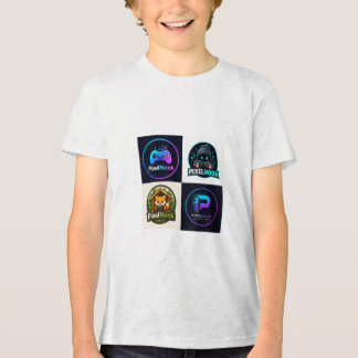 Retro Gaming Badges Boys T-Shirt | Kids Gamer T-sh