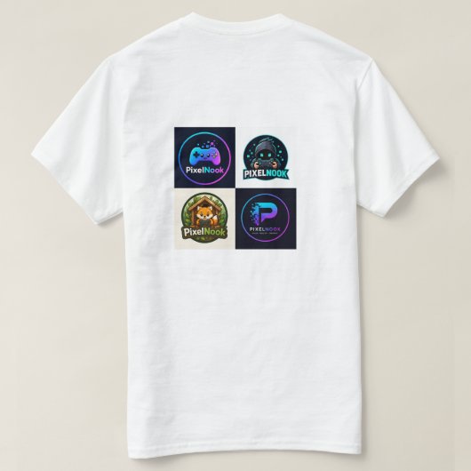 Retro Gaming Badges Grafisch T-Shirt | Tech Icoon (Design achterkant)