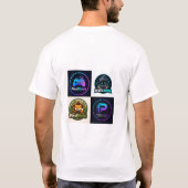 Retro Gaming Badges Grafisch T-Shirt | Tech Icoon (Achterkant)