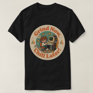 Retro Gaming Bureaublad Karakter Kunstwerk – Van W T-shirt