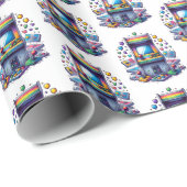 Retro gaming cadeaupapier (Rol Hoek)