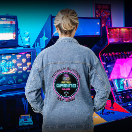 Retro Gaming Club Ronde Denim Jas Jacket
