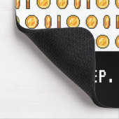 Retro Gaming Coins Pixel Pattern Muismat (Hoek)