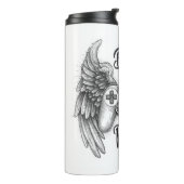 "Retro gaming controller with angel wings Thermosbeker (Gedraaid links)