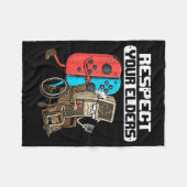 Retro Gaming Funny Gamer Controller 80s Respect Yo Fleece Deken (Voorkant (Horizontaal))