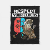 Retro Gaming Funny Gamer Controller 80s Respect Yo Fleece Deken (Voorkant)