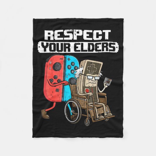 Retro Gaming Funny Gamer Controller 80s Respect Yo Fleece Deken (Voorkant)