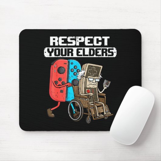 Retro Gaming Funny Gamer Controller 80s Respect Yo Muismat (Met muis)