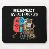 Retro Gaming Funny Gamer Controller 80s Respect Yo Muismat (Voorkant)