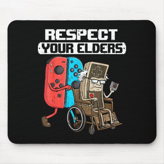 Retro Gaming Funny Gamer Controller 80s Respect Yo Muismat (Voorkant)
