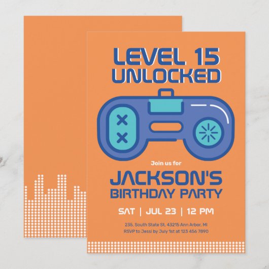 Retro Gaming Gamer Boy Video Game Player Birthday Kaart (Voorkant / Achterkant)