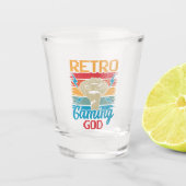 Retro Gaming God - Videospel Shot Glas (Voorkant)