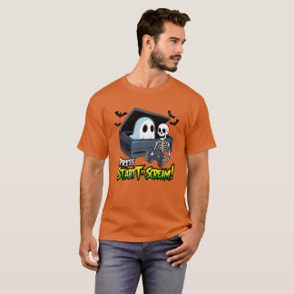 Retro Gaming Halloween - Humor Squelet Console T-shirt