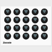 Retro Gaming Hart Video Game Controllers Gamer Ronde Sticker (Vel)