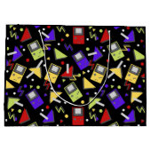 Retro gaming in het zwart groot cadeauzakje (Achterkant)