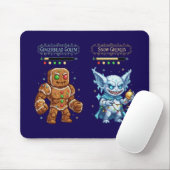 Retro Gaming Kerstmis | Pixel Art Kerststol Muismat (Met muis)
