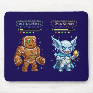 Retro Gaming Kerstmis   Pixel Art Kerststol Muismat