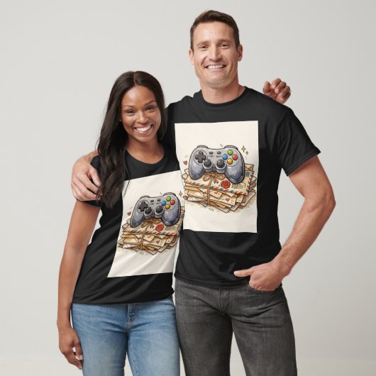 Retro Gaming Mail: Handcrafted Controller Icon T-shirt (Unisex)