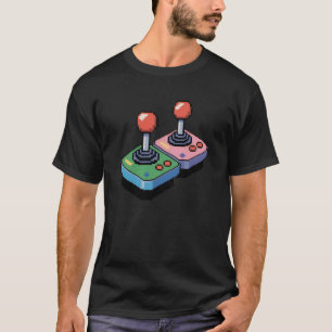 Retro Gaming Neon Joystick T-shirt