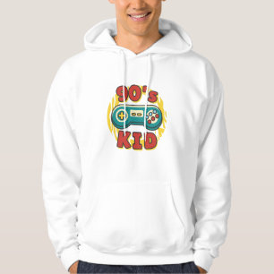 Retro Gaming Nostalgie Kunst voor 90's Kids Hoodie