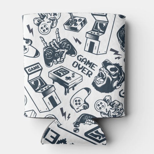 Retro gaming patroon. blikjeskoeler (Achterkant)