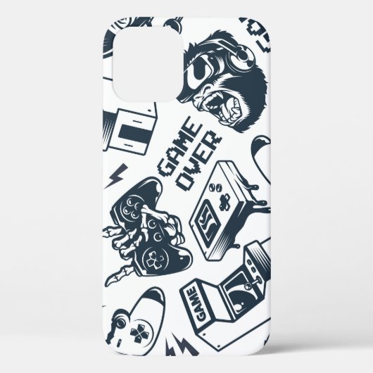 Retro gaming  patroon. Case-Mate iPhone case (Achterkant)
