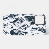 Retro gaming patroon. iPhone hoesje (Achterkant horizontaal)