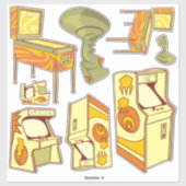 Retro gaming pictogram set Stickers (Vel)