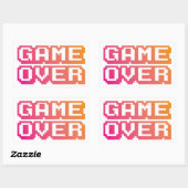 Retro Gaming Pixel Font Stickers (Vel)