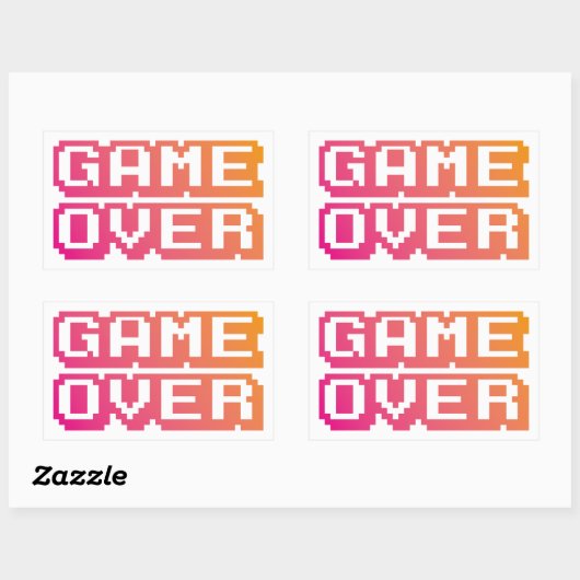 Retro Gaming Pixel Font Stickers (Vel)